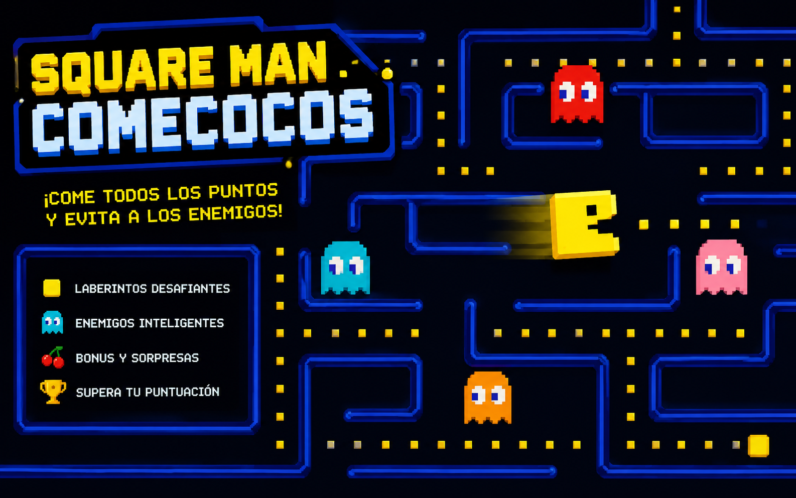 pacman Square Man